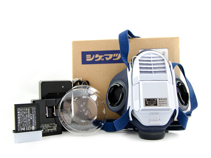 SHIGEMATSU重松制作所SY28R電動呼吸防粉塵面具送風(fēng)工業(yè)油霧粉塵(圖5)